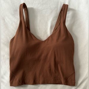 Lululemon Align Ribbed Tank top. Size 4. roasted brown